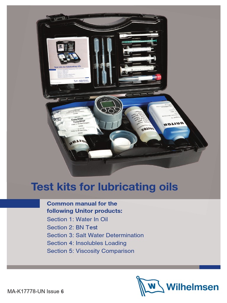 Unitor Test Kit PDF Water Physical Sciences