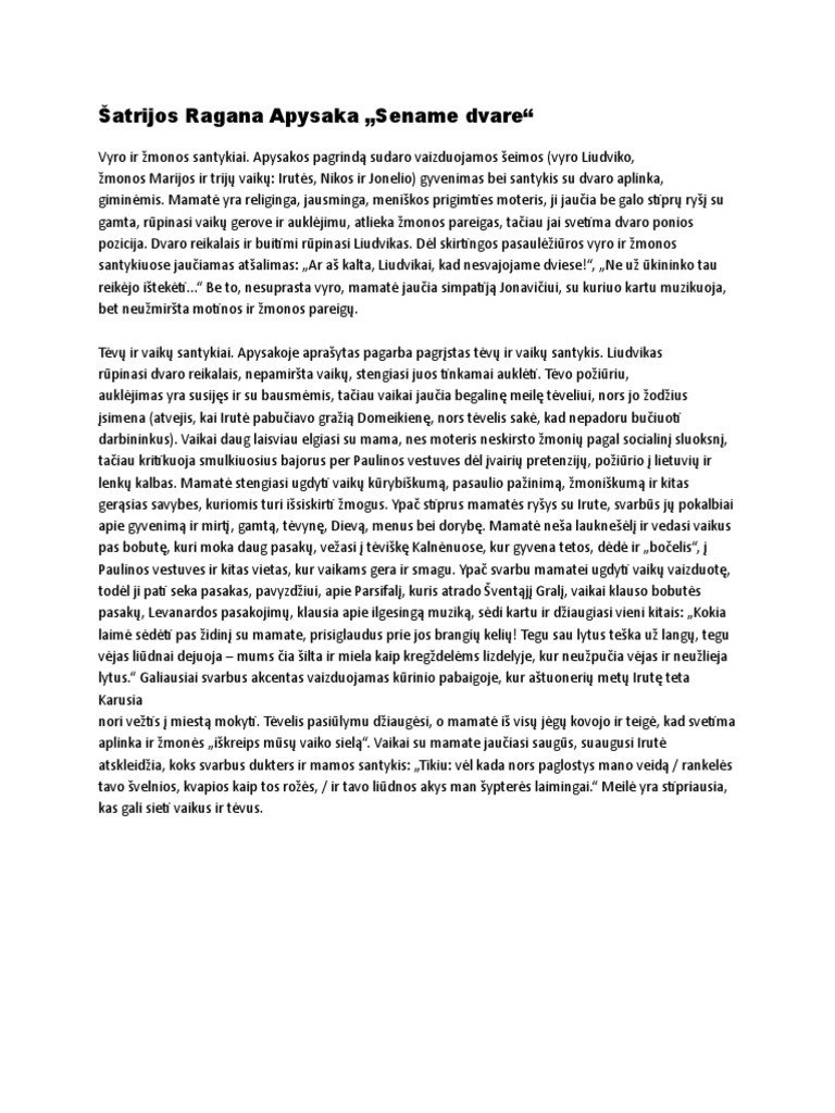 Satrijos Ragana | PDF