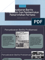 Penyebaran Berita Proklamasi Dan Pembentukan Pemerintahan Pertama