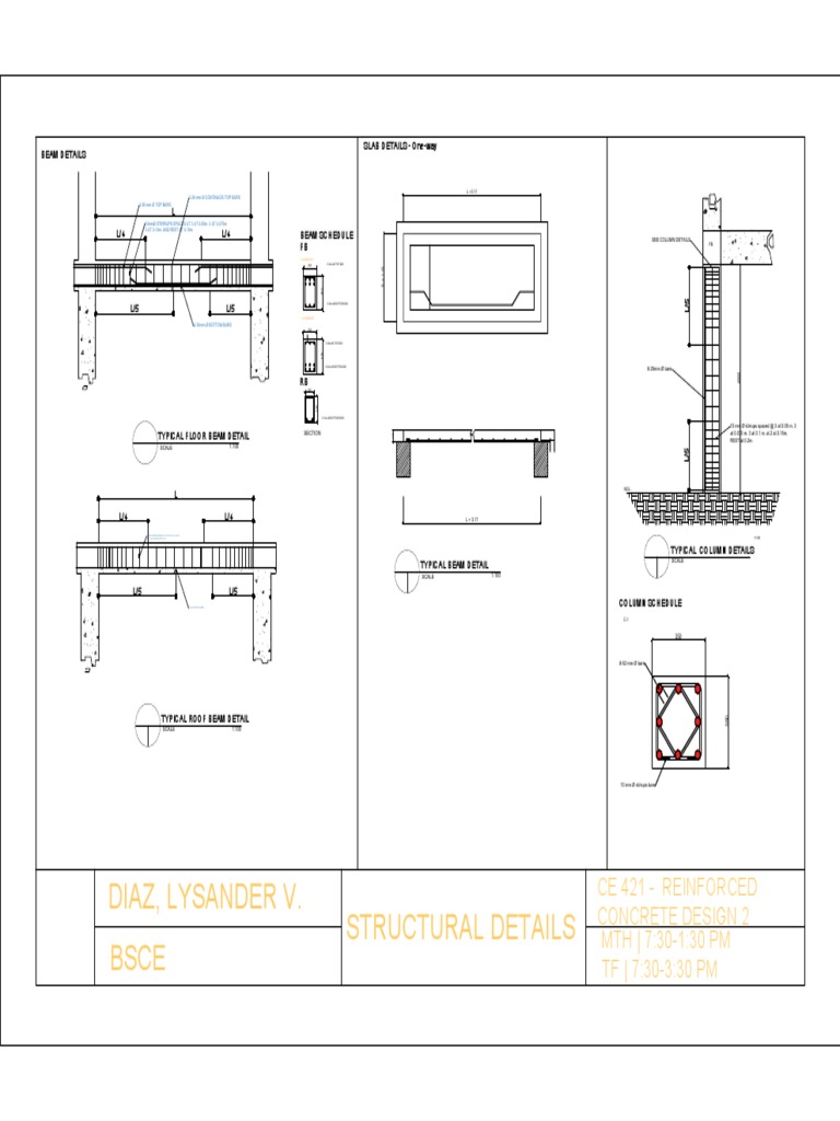 Structural Beam and Column Details | PDF | Building Engineering ...