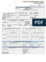 Planilla de Informacion Del Cliente PJ