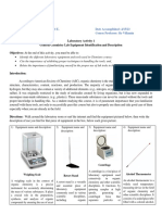 Laboratory Activity 1 - Lab Tools and Equipment Identification