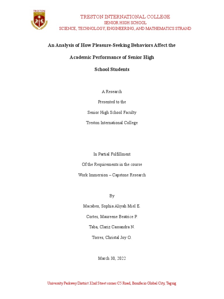 Curated visual reference: Gallery Detail: Impact Of Pleasure Seeking On Grades Pdf Pleasure