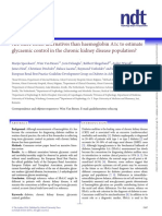 Are There Better Alternatives Than Haemoglobin A1c To Estimate Glycaemic Control in The CKD Population