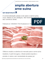 México Amplia Abertura para A Carne Suína Brasileira - Ministério Da Agricultura e Pecuária