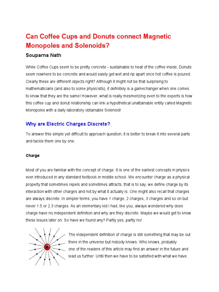 Topology of Solenoids and Monopoles PDF Electron Field
