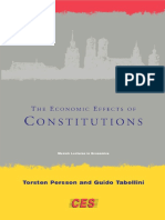 The Economic Effects of Constitutions (Torsten Persson, Guido Tabellini)