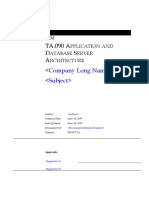 TA090 Application and Database Server Architecture