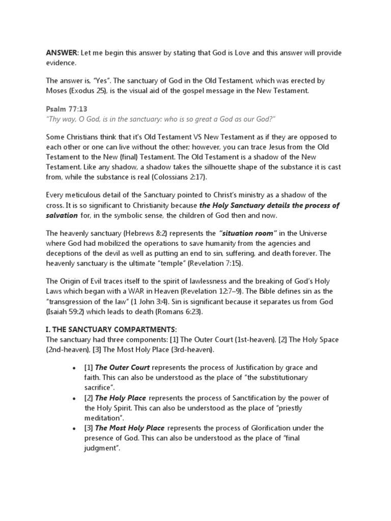 The Courts of The Tabernacle PDF Holy Of Holies Jesus
