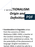 Session 1 Functionalism Origin and Definition
