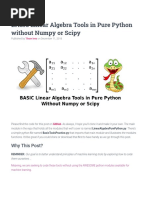 BASIC Linear Algebra Tools in Pure Python 1658615784