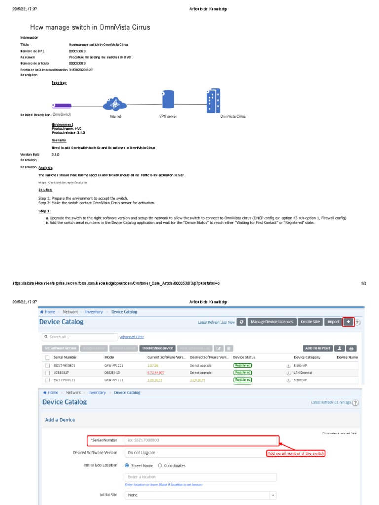 Manage Switches in OmniVista Cirrus | PDF | Network Switch | Command ...