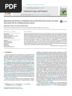 Modelling The Kinetics of Biolubricant From Castor Oil Using Novozym in A Fluidized Bed Reactor