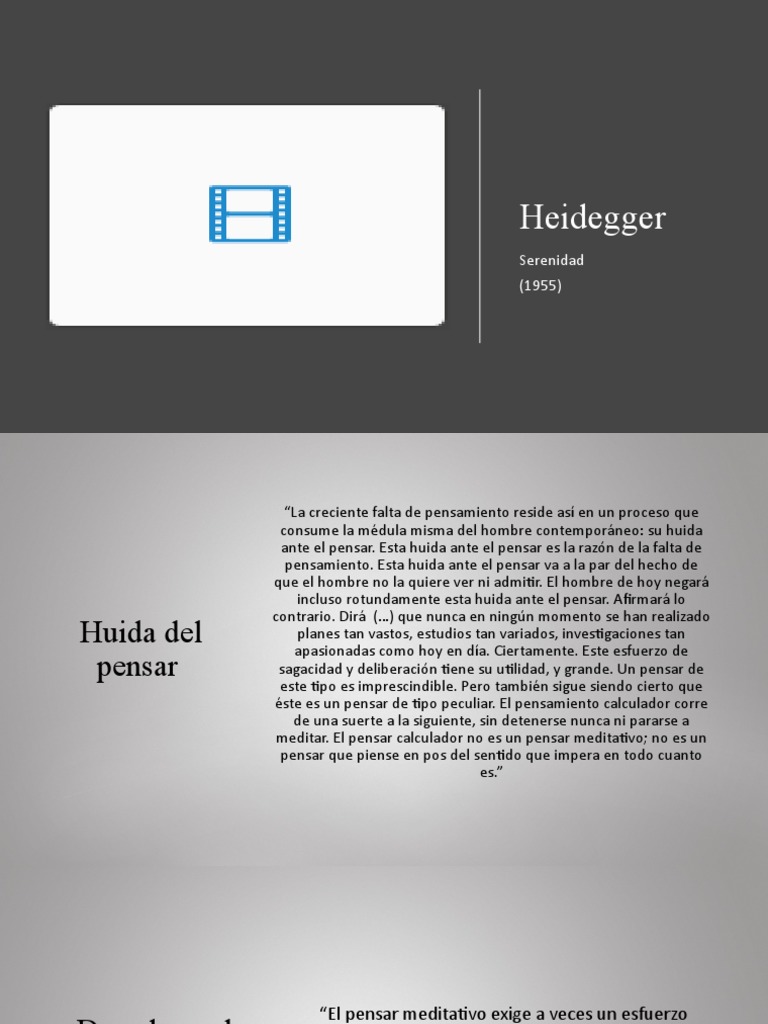 5.serenidad. Heidegger | PDF | Pensamiento | Combustibles