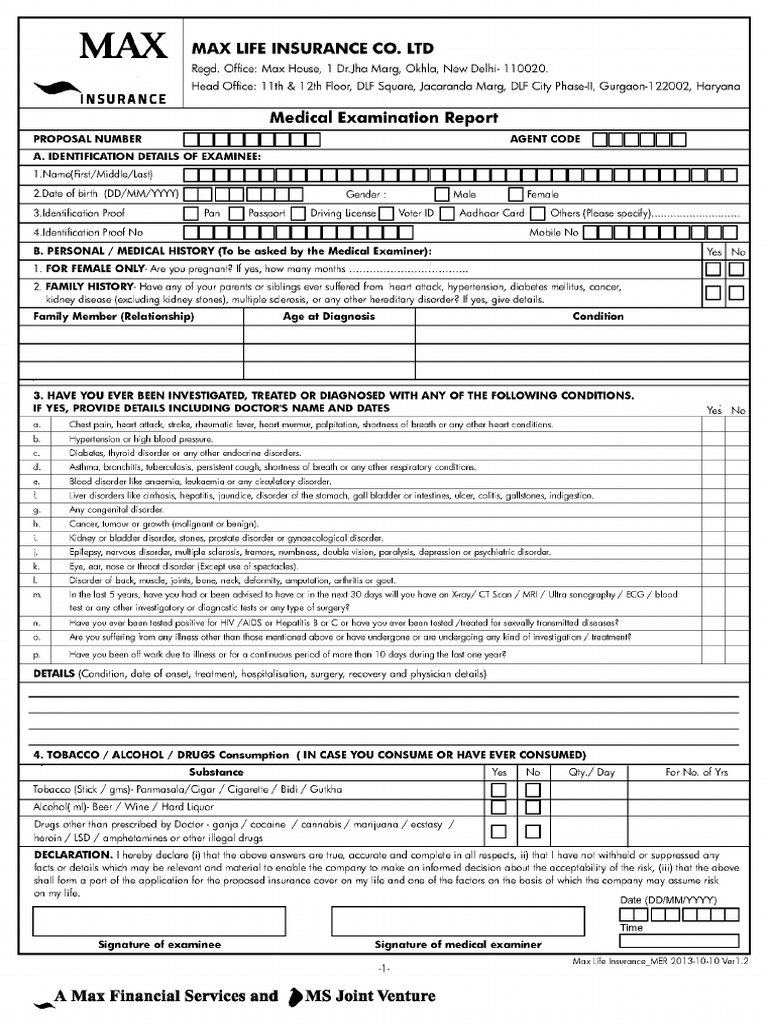 Max Life Insurance Attachment 13 PDF
