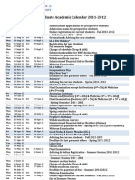 Academic Calendar 2011-2012