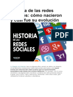 Historia de Las Redes Sociales