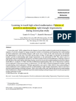 Learning To Teach High School Mathematics: Patterns of Growth in Understanding Right Triangle Trigonometry During Lesson Plan Study