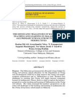 2021-The Issue and Challenges of Math Teaching and Learning in Malaysia Orang Asli Primary Schools From Teachers Perspectives-Ruzlan Et Al