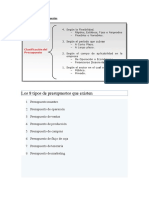 Los Tipos de Presupuestos