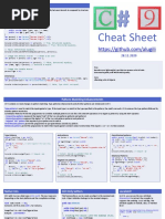 CSharp 9 CheatSheet.