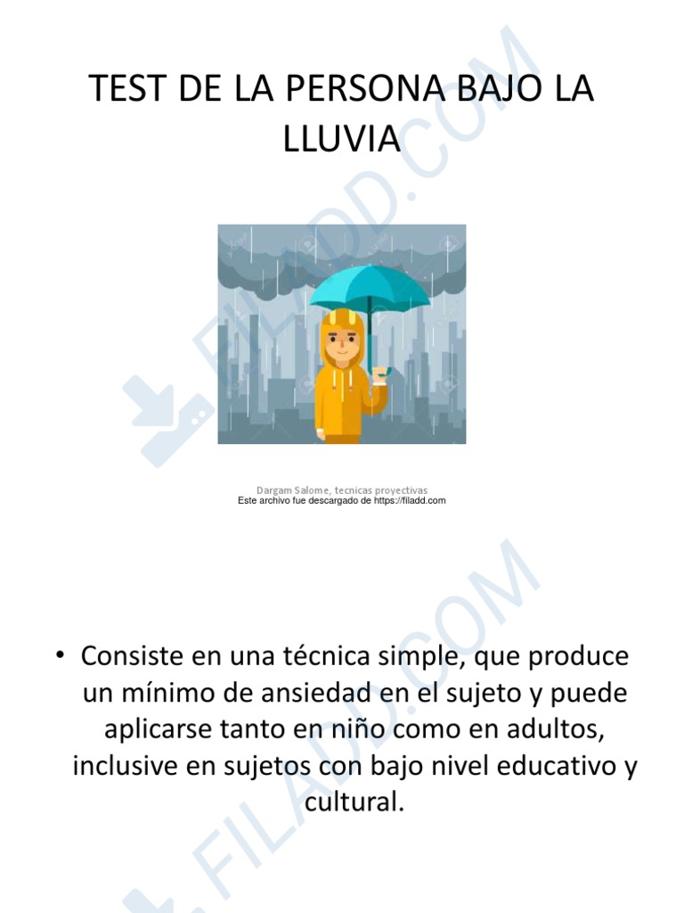 Test de La Persona Bajo La Lluvia | PDF | Sicología