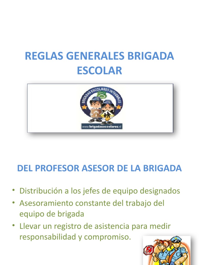 Reglas Generales Brigada Escolar | PDF