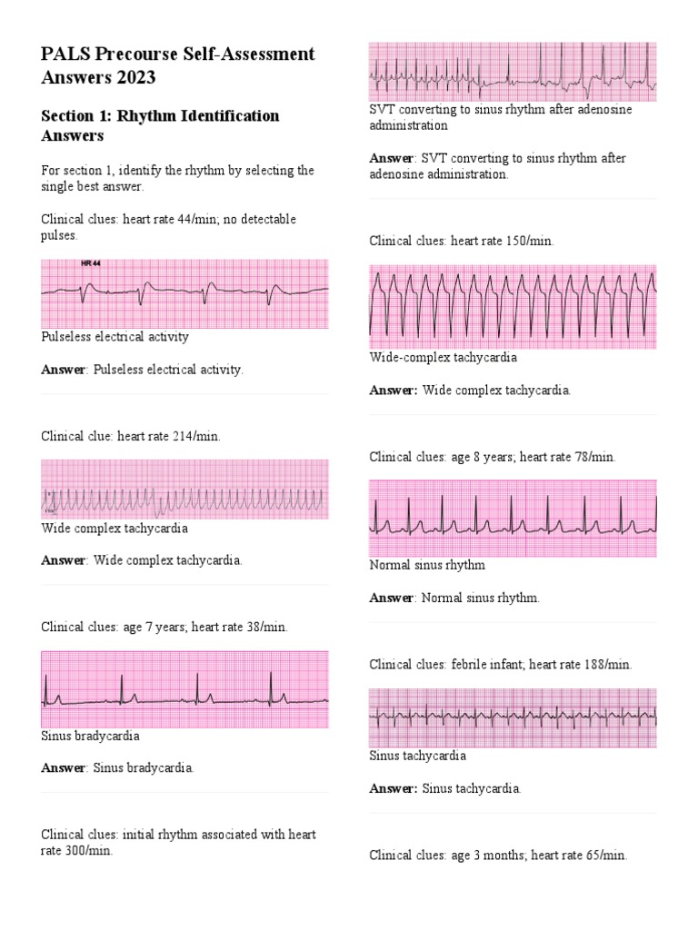 PALS Precourse Self 2023 PDF Cardiopulmonary Resuscitation