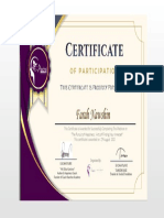 Aachol Certificate Farah Nawshin