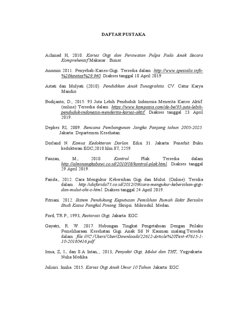 Contoh Daftar Pustaka | PDF | Sains & Matematika
