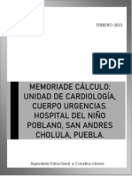 Memoria de Cálculo Cuerpo Estructural Hospital de Cardiología