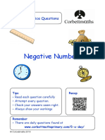 Negative Numbers PDF