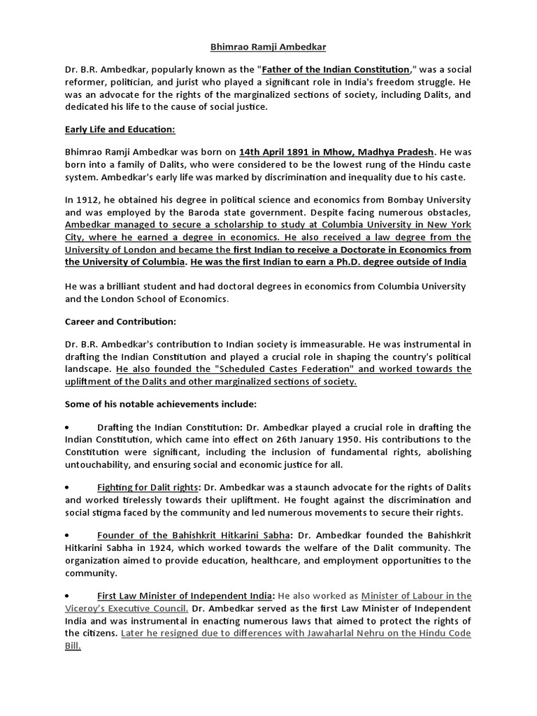 Dr B R Ambedkar Pdf Dalit South Asia