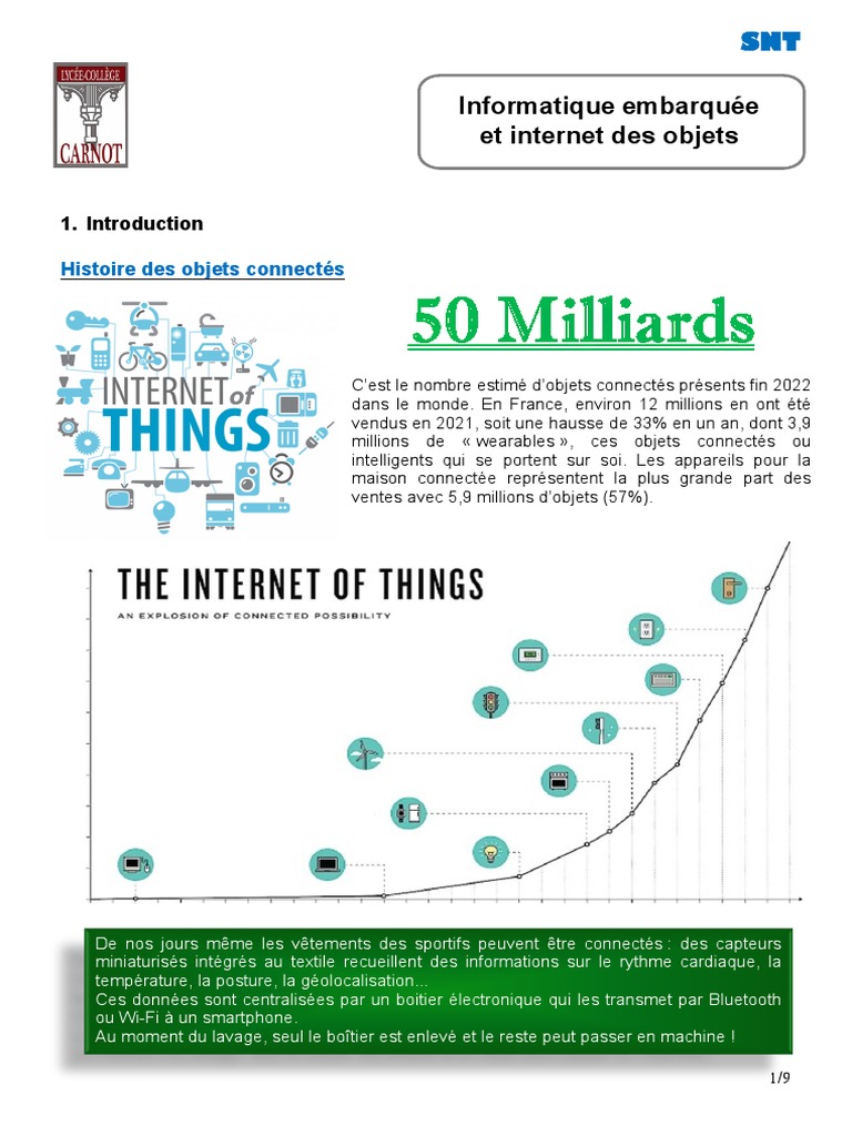 Histoire et enjeux de l'IoT | PDF | Internet des objets | l'Internet
