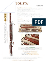 Fagote TAKEDA 3 - Modelo Solista Profissional