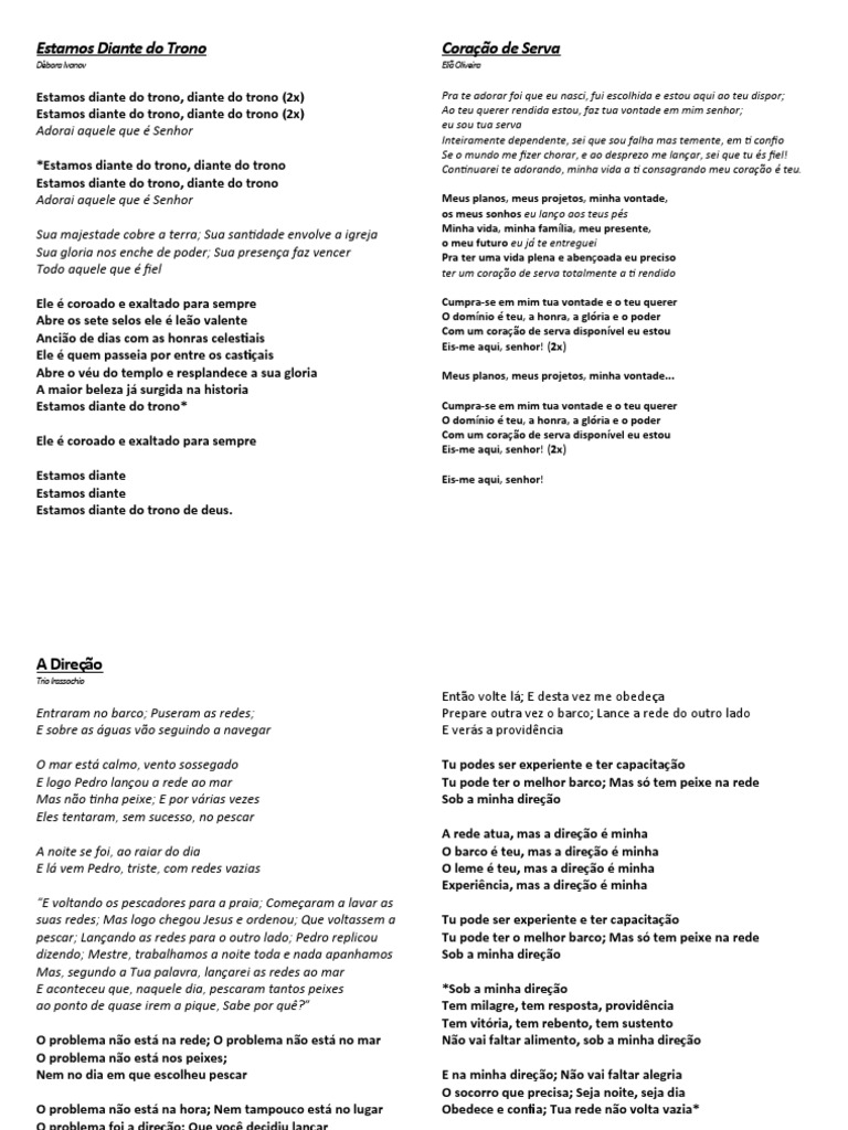 Estamos Diante Do Trono | PDF | São Pedro | Pesca