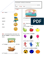 Avaliação de Inglês 3° Ano 2022 - 4° Bim