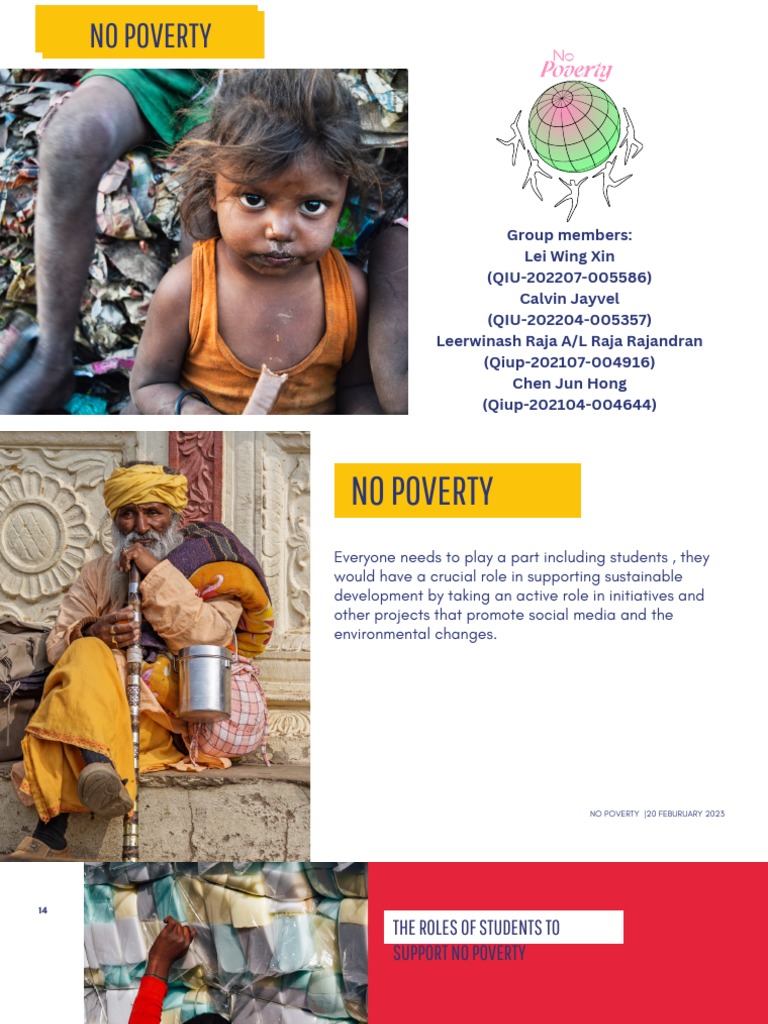 No Poverty | PDF | Poverty | Poverty &amp; Homelessness