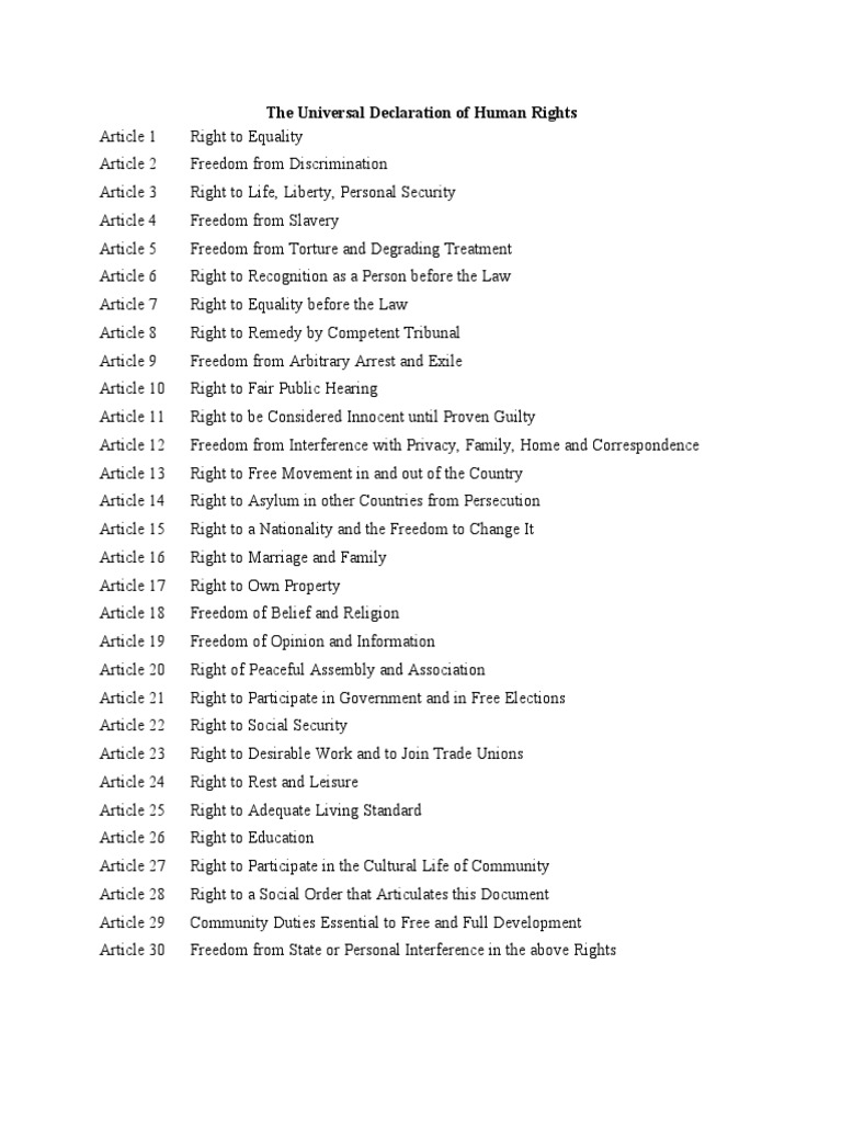 The universal declaration of human rights pdf