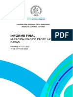 CGR4 - Informe Final #111-2023 Municipalidad de Padre Las Casas, Sobre Proceso de Adquisiciones de Bienes y Servicios-Mayo 2023