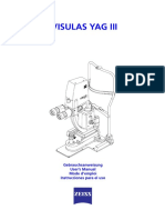 Zeiss Visulas YAG III 2005 - User Manual (En, De, FR, Es)