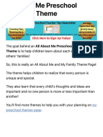 1 All About Me Preschool Activities Theme