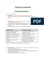 Business Studies - 2.3.4 Resource Management - Notes