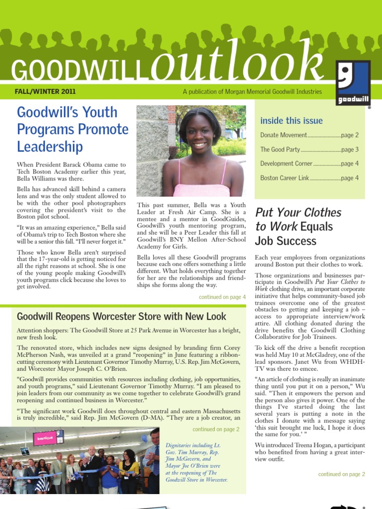 Goodwill's Youth Programs Promote Leadership: Put Your Clothes To Work ...