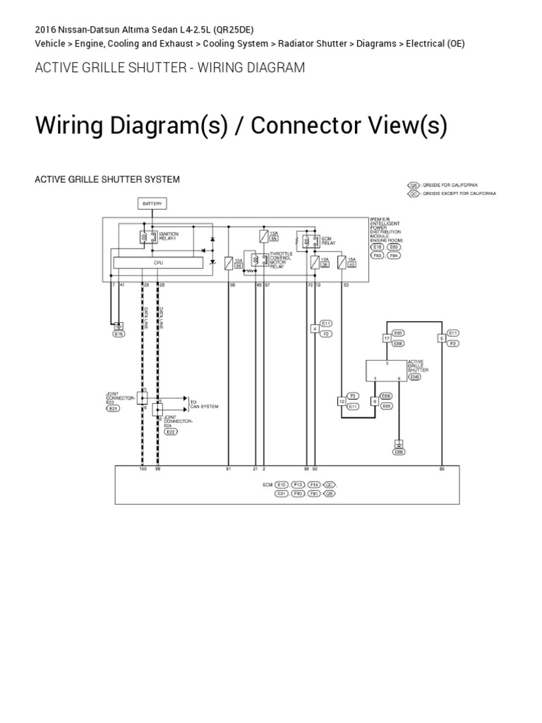 Altima Wiring Connectors PDF
