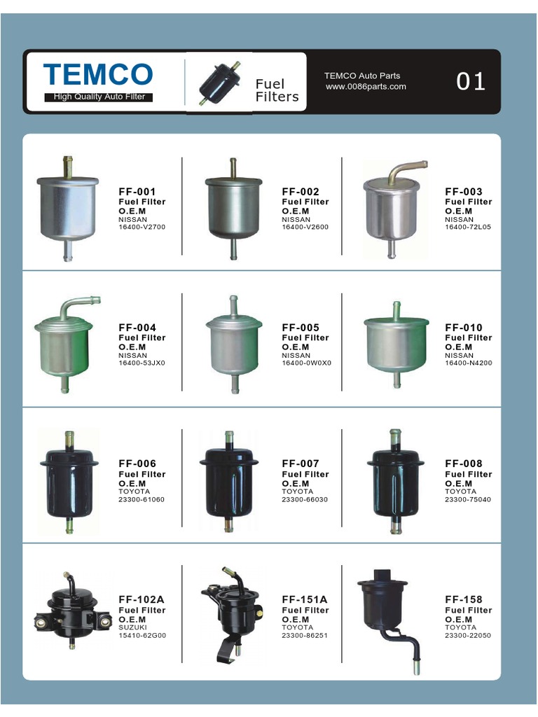 Fuel Filter Price List and Catalog | PDF | Ford Motor Company | Volkswagen