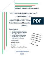 APE TAREA Nro. 1 Consulta Generalidades de La Planeación Financiera