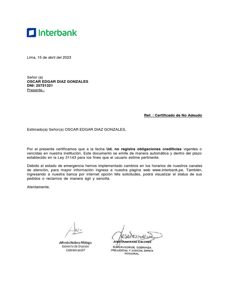 Cna Interbank | PDF