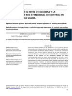 Relación Entre El Nivel de Glucosa Y La Eficiencia de La Red Atencional de Control en Adultos Jóvenes Sanos