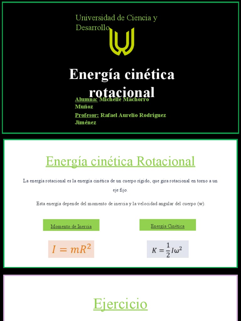 Energía Cinética Rotacional | PDF